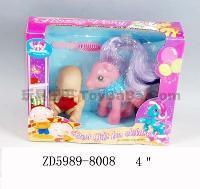 4"公仔小丑帶小馬 (ZD5989-8008)公仔 盡在玩具巴巴-澄海盛隆玩具實業