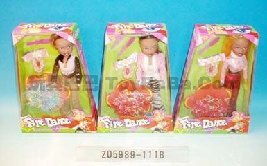 11"大嘴妹帶配件 (ZD5989-111B)公仔 盡在玩具巴巴-澄海盛隆玩具實業